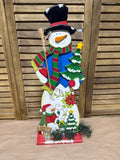 Wooden Snowman Holiday Decor