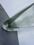 Heavyweight Clear Art Glass Wall Vase