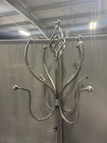 Victorian Style Heavyweight Wrought Iron Scroll Coat Rack