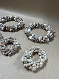 Seashell Napkin Rings And Seashell Center Piece Wreaths - 6 Pieces (AA)