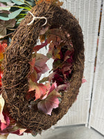 Faux Floral & Pumpkins Harvest Wreath