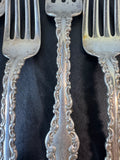 5-Piece Whiting Louis XV Sterling Silver Monogrammed Dinner Forks