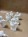 Ceramic Christmas Angel Place Card Holders With Box — Set Of 6