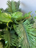 Artificial Greenery Arrangement in Red Ceramic Pot