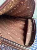 (D) London Fog Kensington Plaid Collection Large Expandable Soft Spinner Luggage