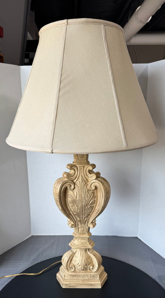 Ornate Italian Baroque Style Large Table Lamp (WORKS)