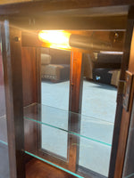 Lighted Petite Curio/Display Cabinet with Mirrored Back