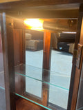 Lighted Petite Curio/Display Cabinet with Mirrored Back