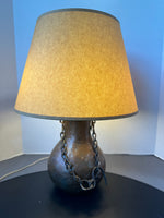 French Style Copper Water Vessel Dual Light Table Lamp with Chain (WORKS)