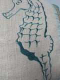 C&F Enterprises Embroidered Seahorse Throw Pillow with Rope Trim