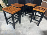 Set of 4 Counter Height Bar Stools, 24"H.