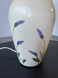 Crackled Emerson Creek Lavender Pottery Lamp (WORKS)