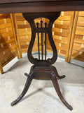 Antique Harp Style Game Table