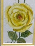 Roberta Hogan Yellow Roses Watercolor; Signed