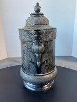 Antique Etched Victorian Silver Plate Water Pitcher