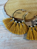 Bohemian Gold Tassel Earrings