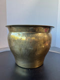 Hammered Brass Vintage Planter