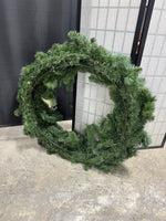Large Faux Fir Wreath with Cream Colored Bow