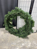 Large Faux Fir Wreath with Cream Colored Bow