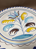 Floral Handpainted Wall Plate - Made In Spain