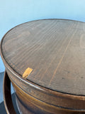 Primitive Vintage Wooden Firkin Sugar Bucket with Scoop