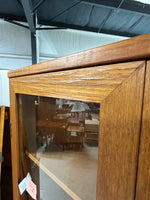 Arne Wahl Iverson Danish Teak Veneer Mid Century Modern Two Piece Corner Cabinet