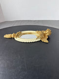 Cream And Gold Ornate Resin Cherub Wall Hanging Mirror