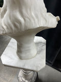 Art Nouveaux Marble Bust with Marble Pedestal***HEAVY ITEM***READ DETAILS ON PICK UP POLICY***