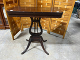 Antique Harp Style Game Table
