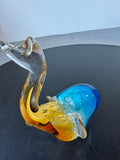 Murano Style Art Glass Elephant Paperweight