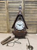 New England Cathedral Hanging Wall Clock - READ DESCRIPTION