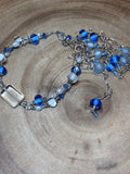 Clear, Blue & Silver Necklace/Bracelet Set - THREE SETS AVAILABLE PRICED INDIVIDUALLY $18 EA