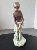(B) Lladro Spain #4851 Woman Golfer Porcelain Figurine