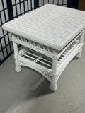 White Wicker Coffee Table