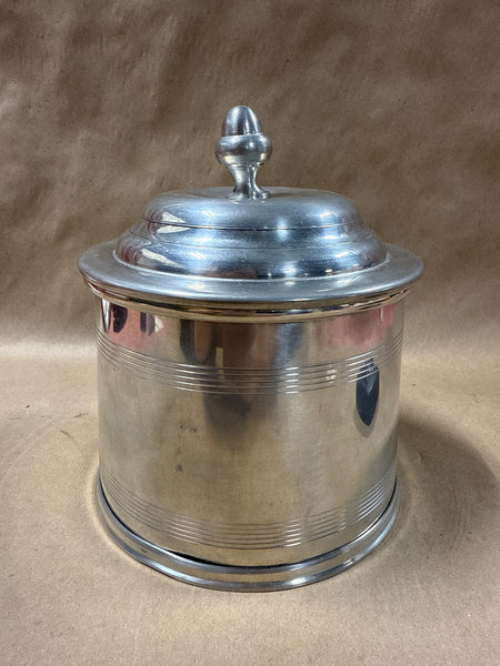 Williamsburg Stieff Pewter Canister With Lid