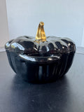 Black Smith & Clark Ironworks 2 Qt Enameled Cast Iron Pumpkin Dutch Oven