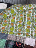 Hand Made Patchwork Floral Reversible Quilt (A)