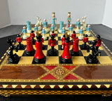 Vintage Chess Set with Kitschy Cute Chess Pieces AS IS (READ DESCRIPTION CAREFULLY)