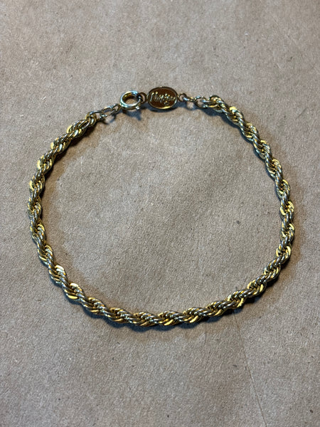 Napier Gold Tone Twisted Bracelet