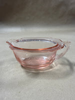 Anchor Hocking Princess Pink Depression Glass Creamer & Sugar With Lid