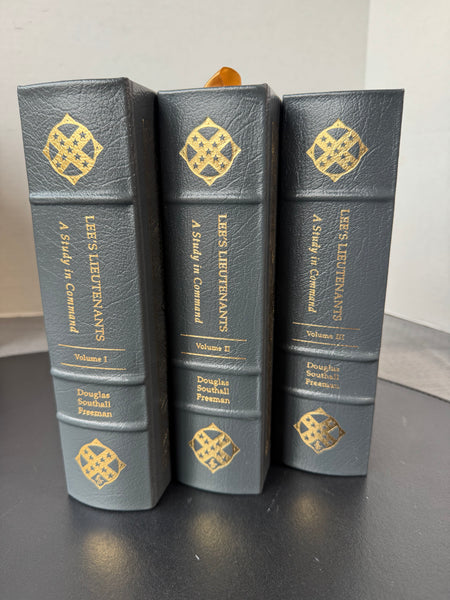 3-Volume Complete Set of Lee’s Lieutenants Easton Press Collector’s Edition Leather Bound Hardcover Books