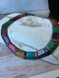 Jewel Tone Celluloid Panel Vintage Collar Necklace