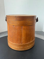 Primitive Vintage Wooden Firkin Sugar Bucket