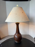 Danish Style Vintage Wooden Double Switch Table Lamp (WORKS) AS IS (READ DESCRIPTION CAREFULLY)