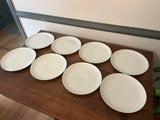 Crate&Barrel 11 1/2" White Dinner Plates, Set of 8