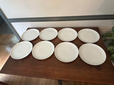 Crate&Barrel 11 1/2" White Dinner Plates, Set of 8