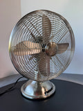 Hunter Retro Brushed Metal 3-Speed Oscillating Fan (WORKS)