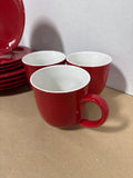 11 Piece Room Essentials Red Dishes