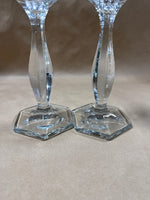 Pair Of Heisey Style Glass Candle Stick Holders // 2 Sets Available // *** PRICED INDIVIDUALLY ***