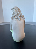 Lightweight Resin Mermaid Sculpture with Glittered Tail